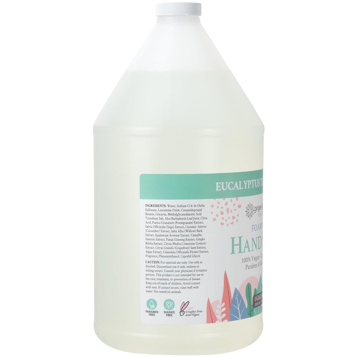 Ginger Lily Farms Foaming Hand Soap Eucalyptus with dispenser