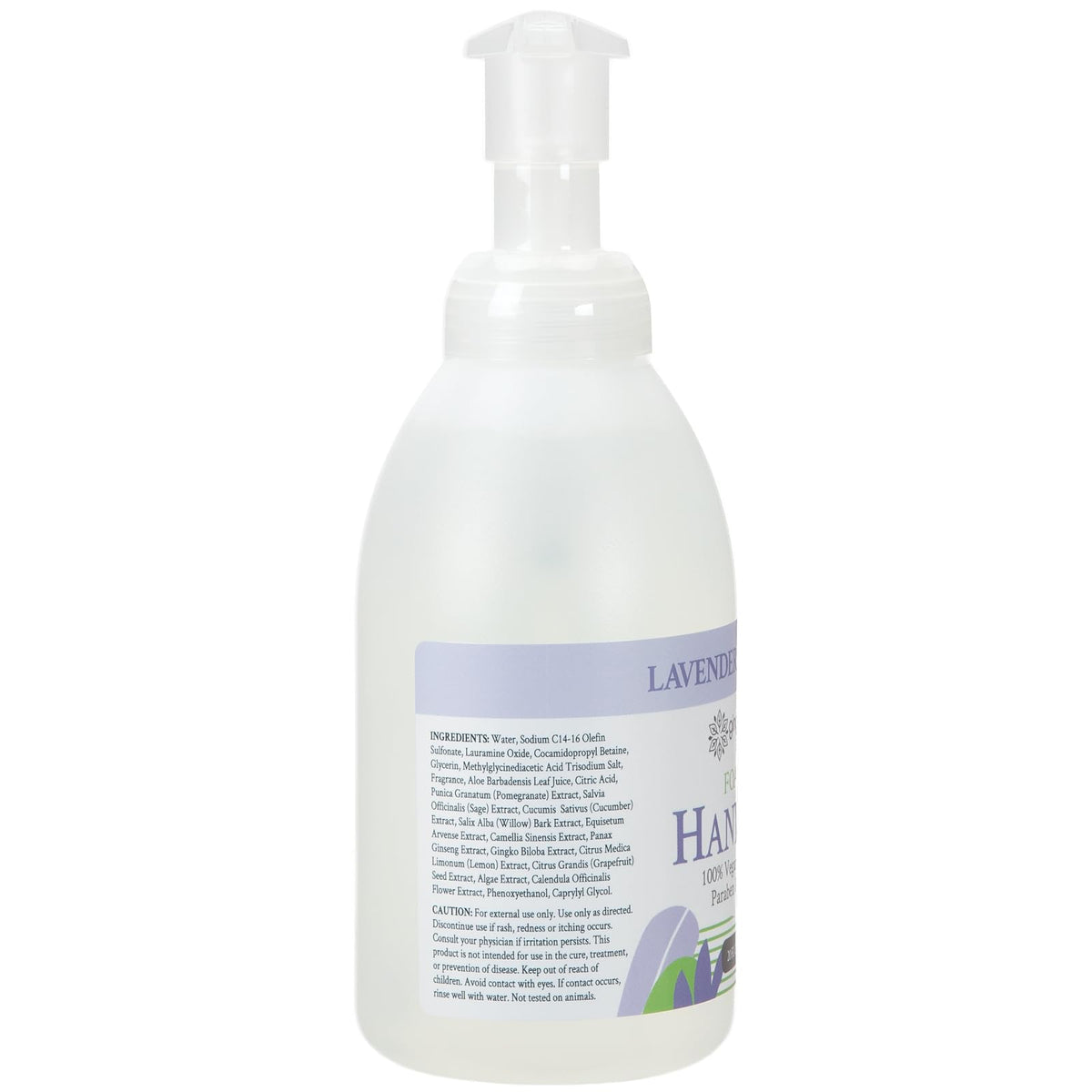 Ginger Lily Farms Foaming Hand Soap Lavender Chamomile 20oz foaming pump close-up