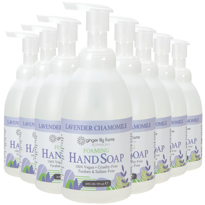 Ginger Lily Farms Foaming Hand Soap Lavender Chamomile 20oz front view