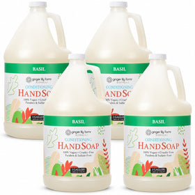 Ginger Lily Farms Hand Soap 128oz Basil scent front view