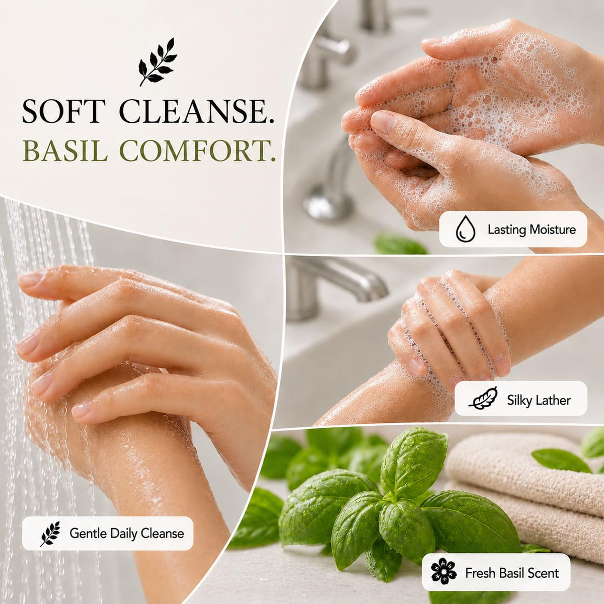 Ginger Lily Farms Hand Soap 128oz Basil scent lifestyle use