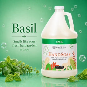 Ginger Lily Farms Hand Soap 128oz Basil scent side view