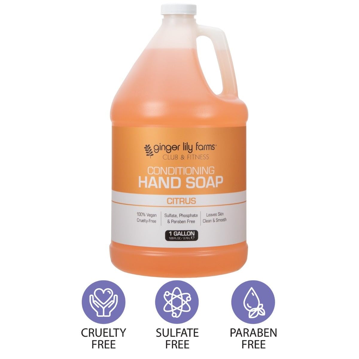 Ginger Lily Farms Hand Soap 128oz Citrus label details