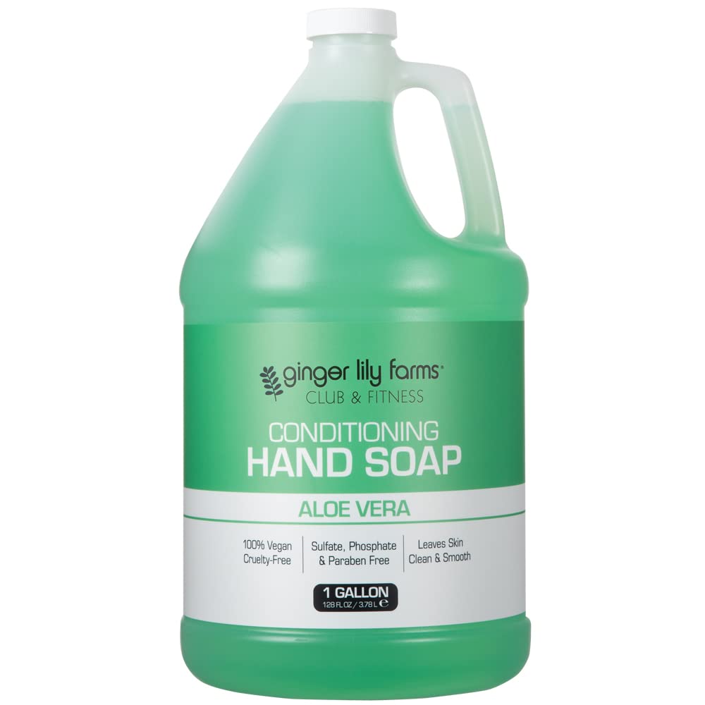 Ginger Lily Farms Hand Soap 128oz front view with Aloe Vera scent