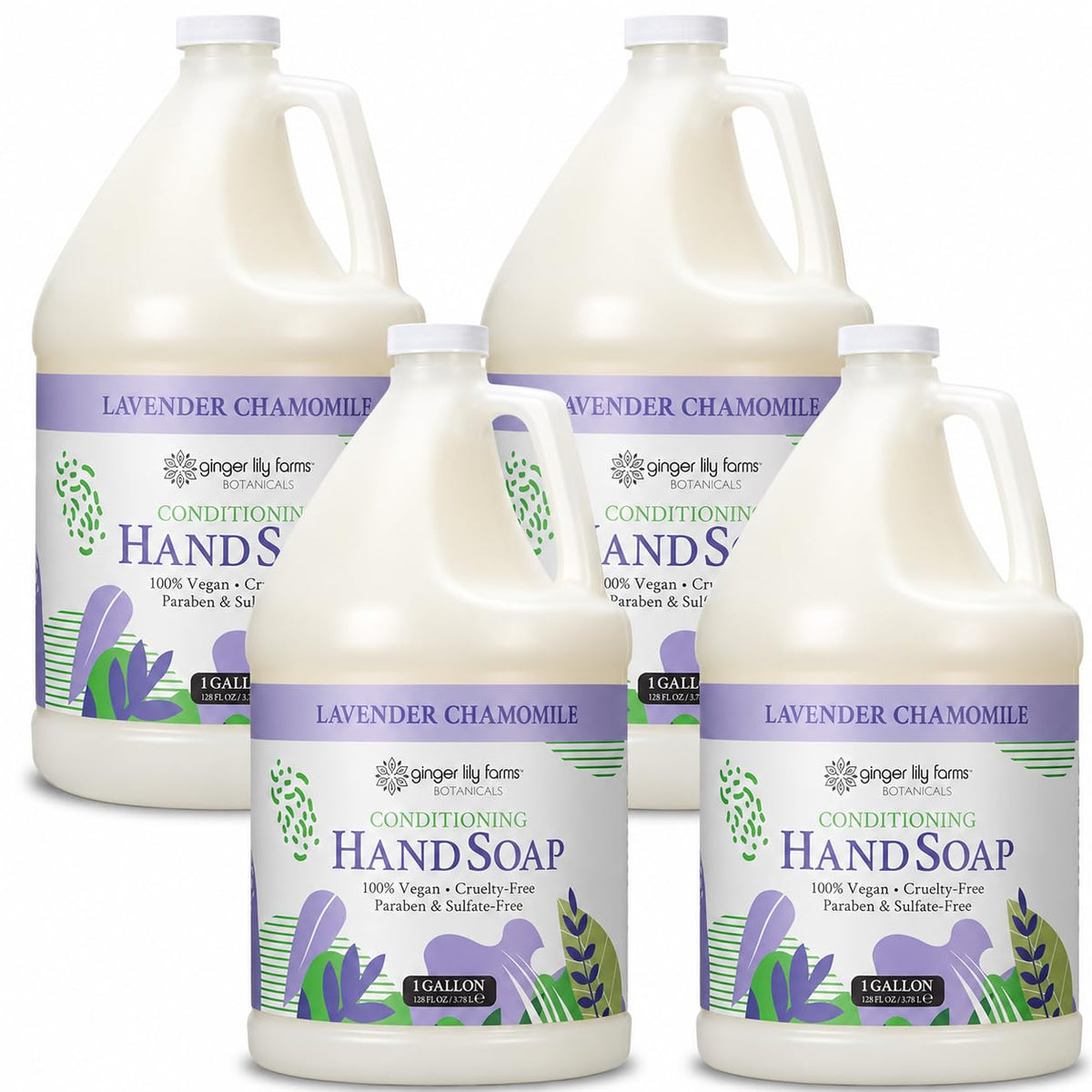 Ginger Lily Farms Hand Soap 128oz Lavender Chamomile front view