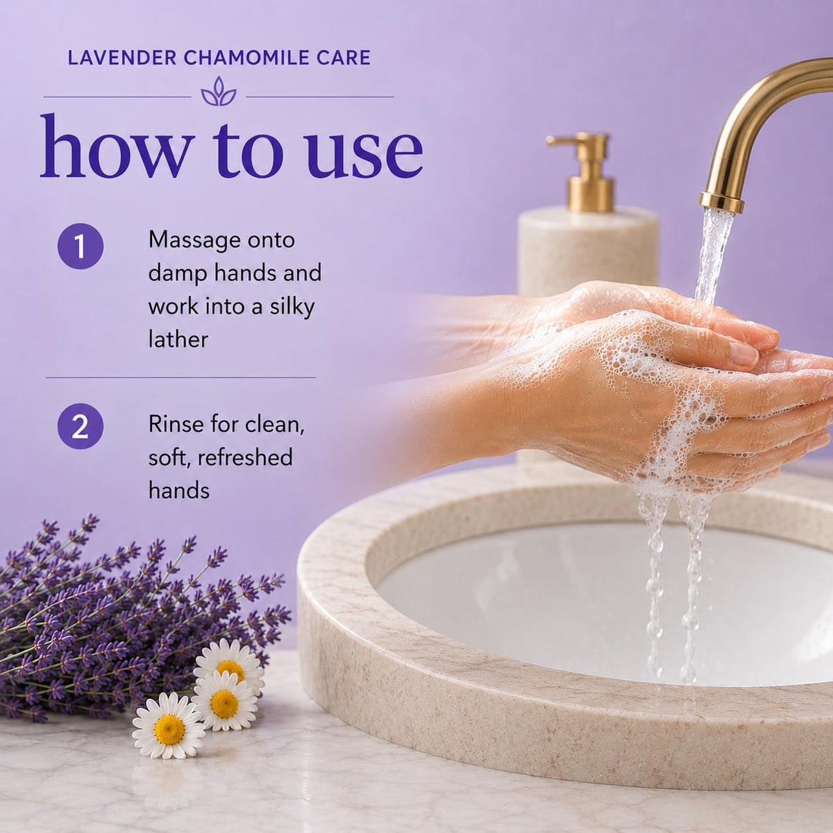 Ginger Lily Farms Hand Soap 128oz Lavender Chamomile packaging