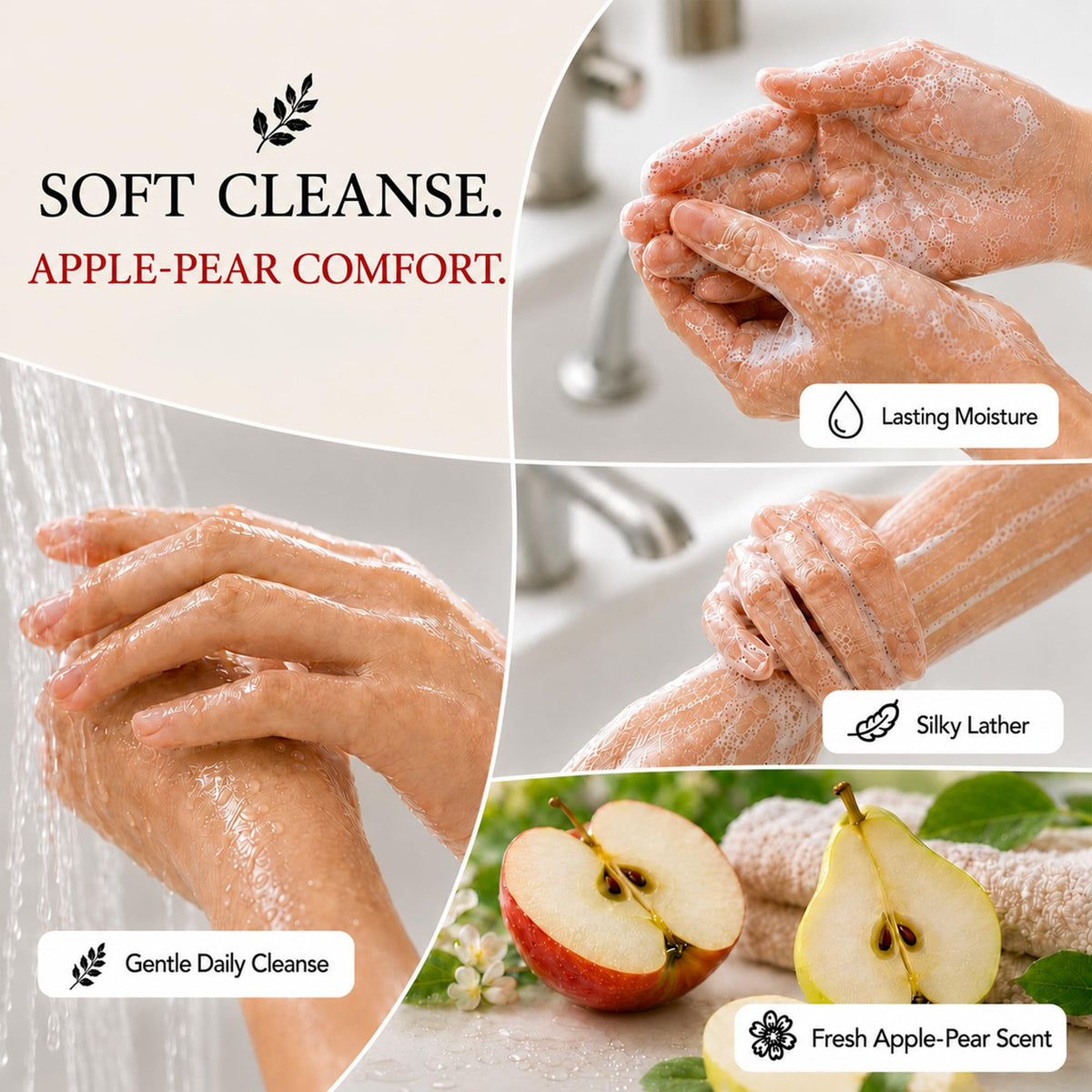 Ginger Lily Farms Hand Soap Apple Pear close-up of label