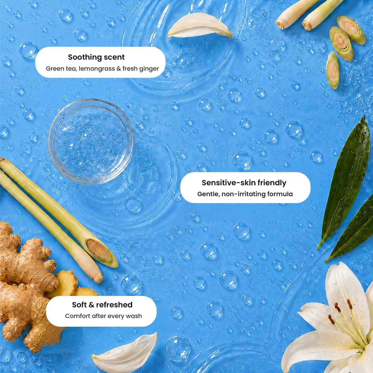 Ginger Lily Farms Hand Soap Island Tranquility with green tea and lemongrass