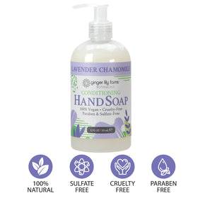 Ginger Lily Farms Hand Soap Lavender Chamomile 12oz with ingredients
