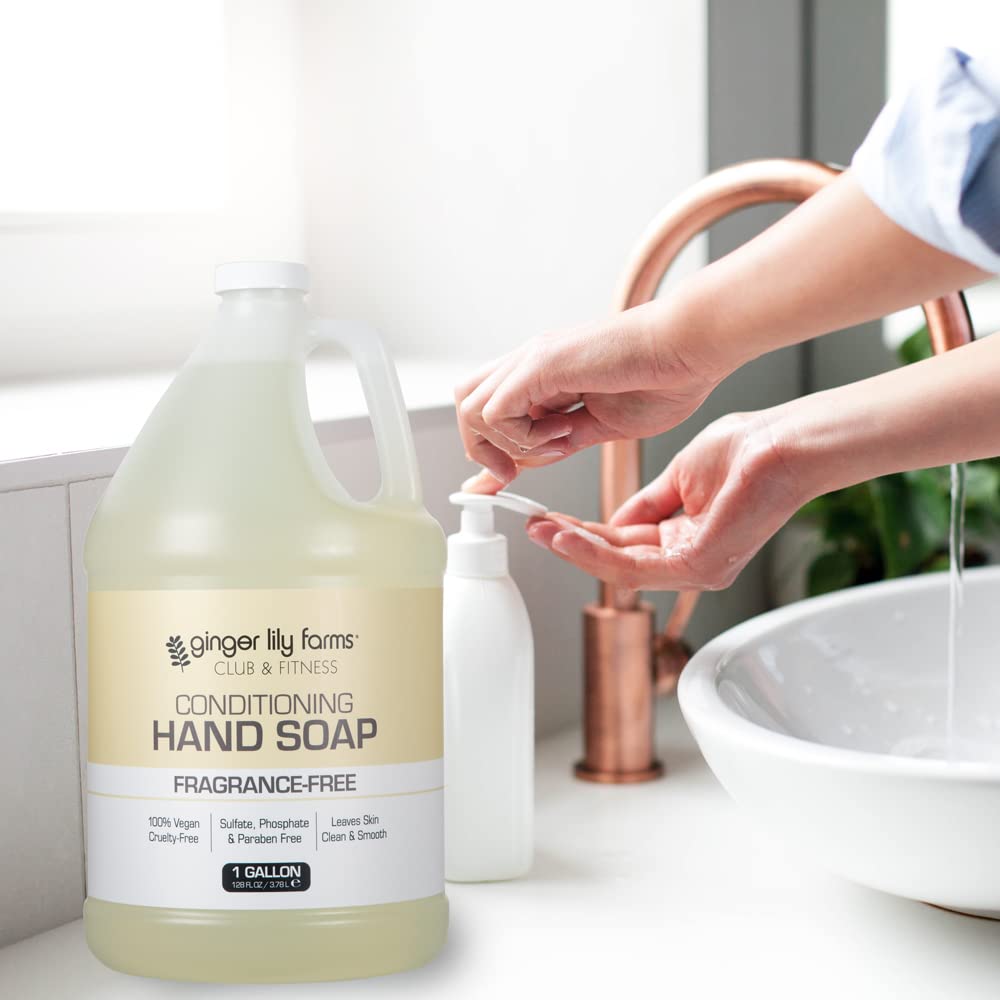 Ginger Lily Farms Hand Soap packaging and size comparison