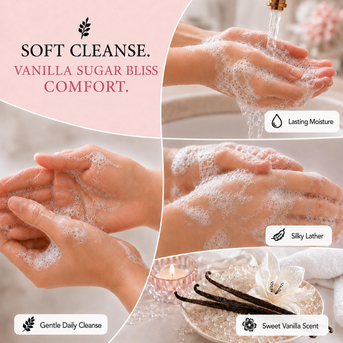 Ginger Lily Farms Hand Soap Vanilla Sugar Bliss 128oz lifestyle use