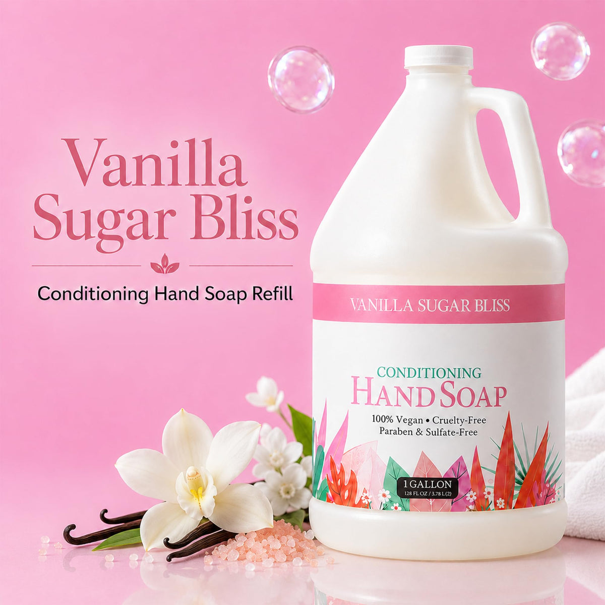Ginger Lily Farms Hand Soap Vanilla Sugar Bliss 128oz top view