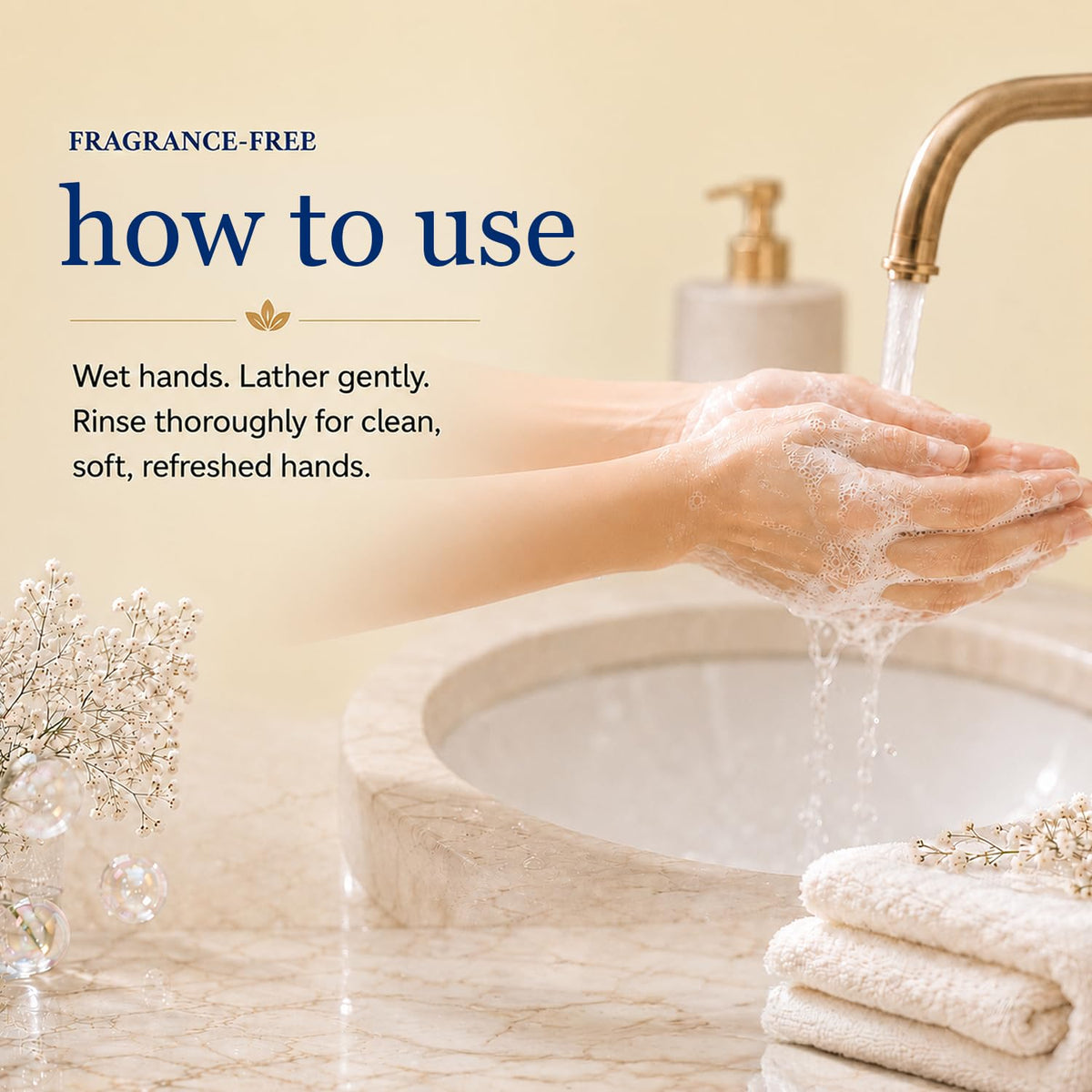 Ginger Lily Farms hand soap with creamy lather