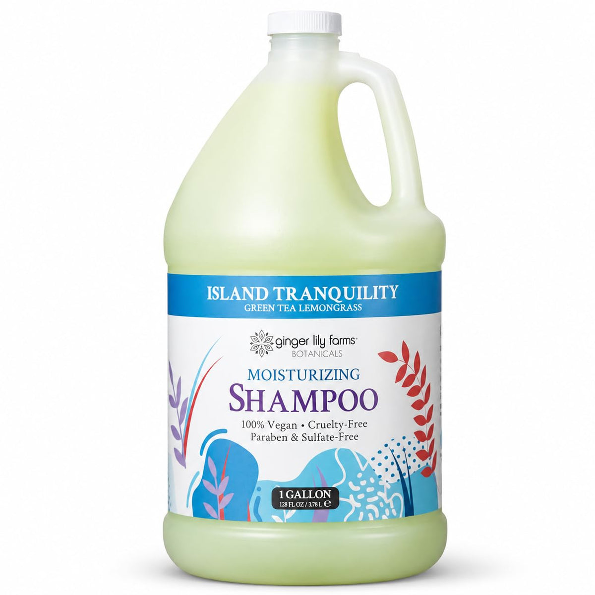 Ginger Lily Farms Island Tranquility Shampoo 128oz front view