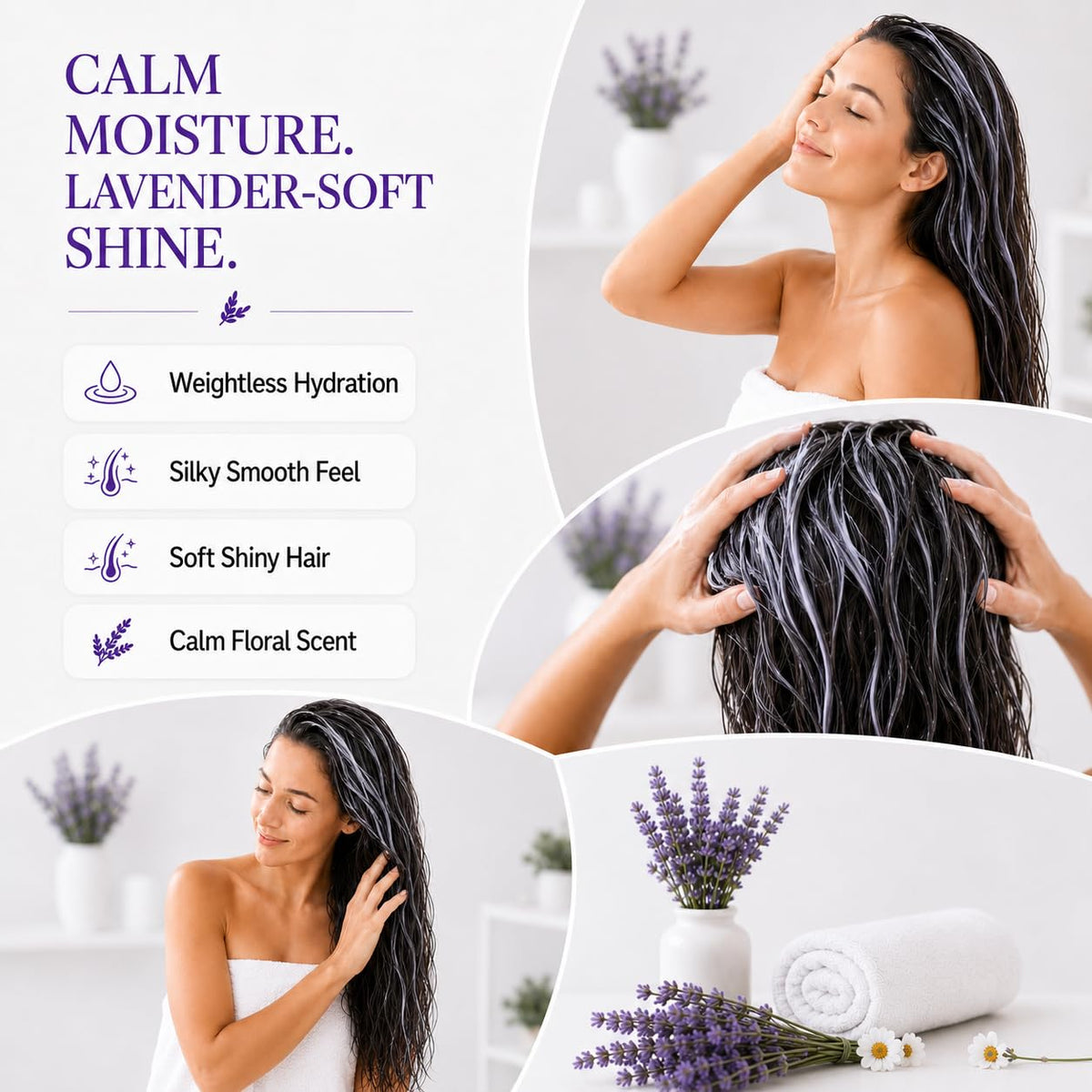 Ginger Lily Farms Lavender Chamomile Conditioner dispenser in use