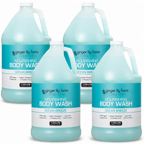 Ginger Lily Farms Nourishing Body Wash 4pk Ocean Breeze front view