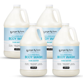 Ginger Lily Farms Rain Water Body Wash 128oz front view