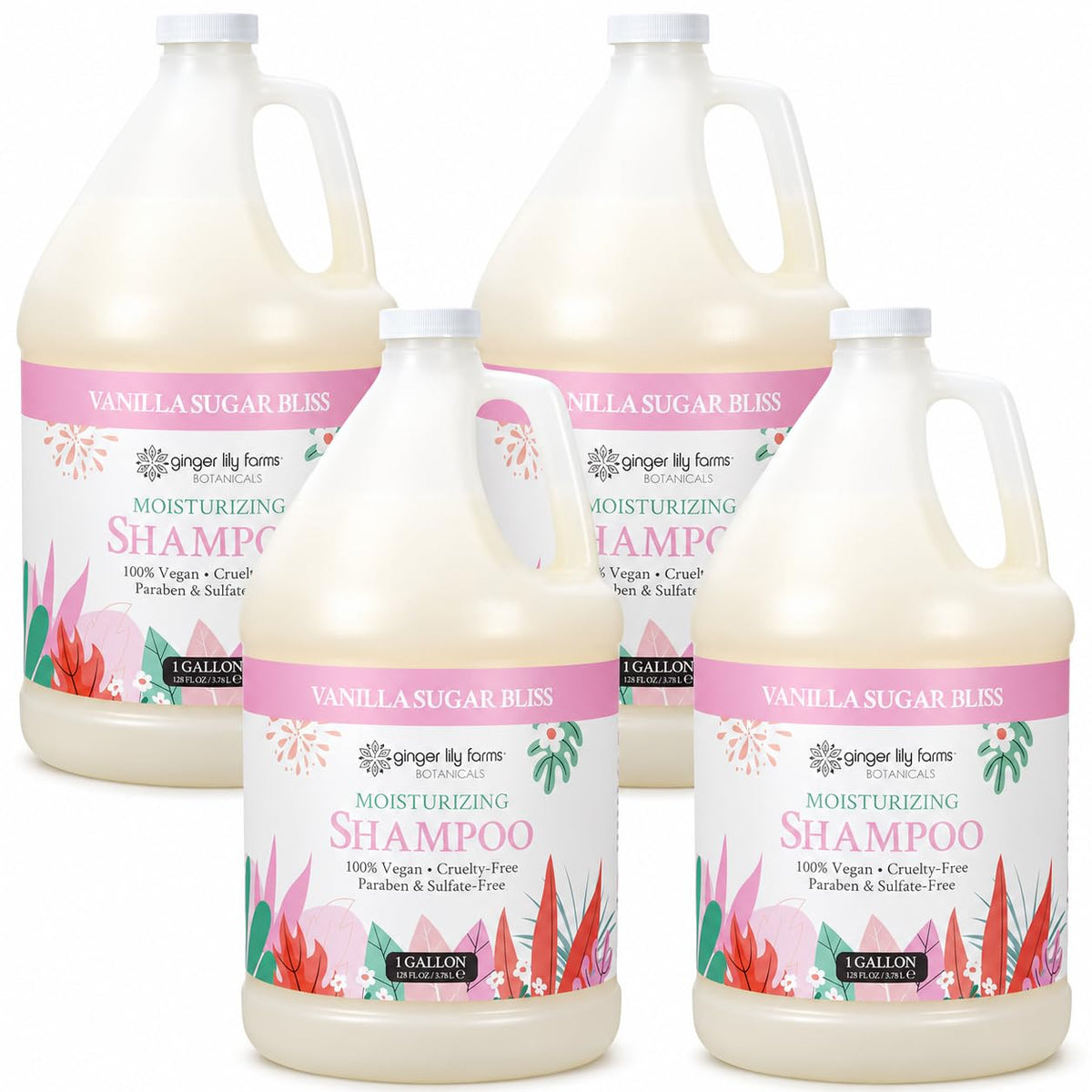 Ginger Lily Farms Vanilla Sugar Bliss Shampoo 128oz front view
