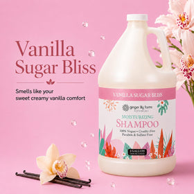 Ginger Lily Farms Vanilla Sugar Bliss Shampoo 128oz side view
