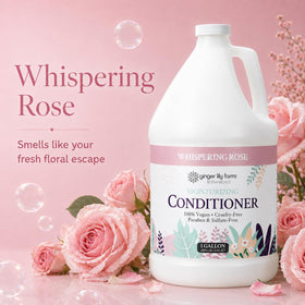 Ginger Lily Farms Whispering Rose Conditioner 128oz back label