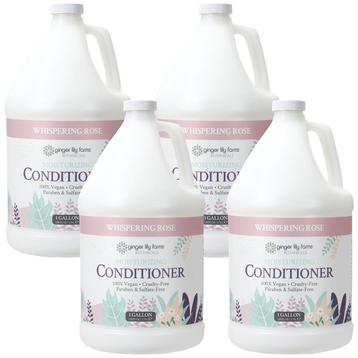 Ginger Lily Farms Whispering Rose Conditioner 128oz front view
