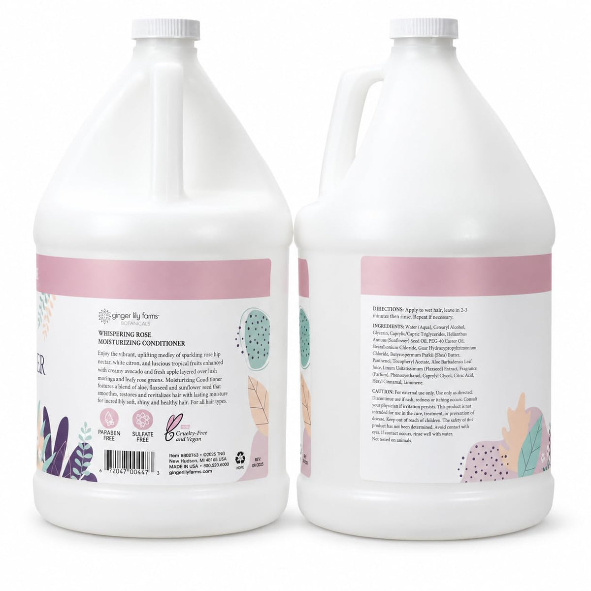 Ginger Lily Farms Whispering Rose Conditioner 128oz side view