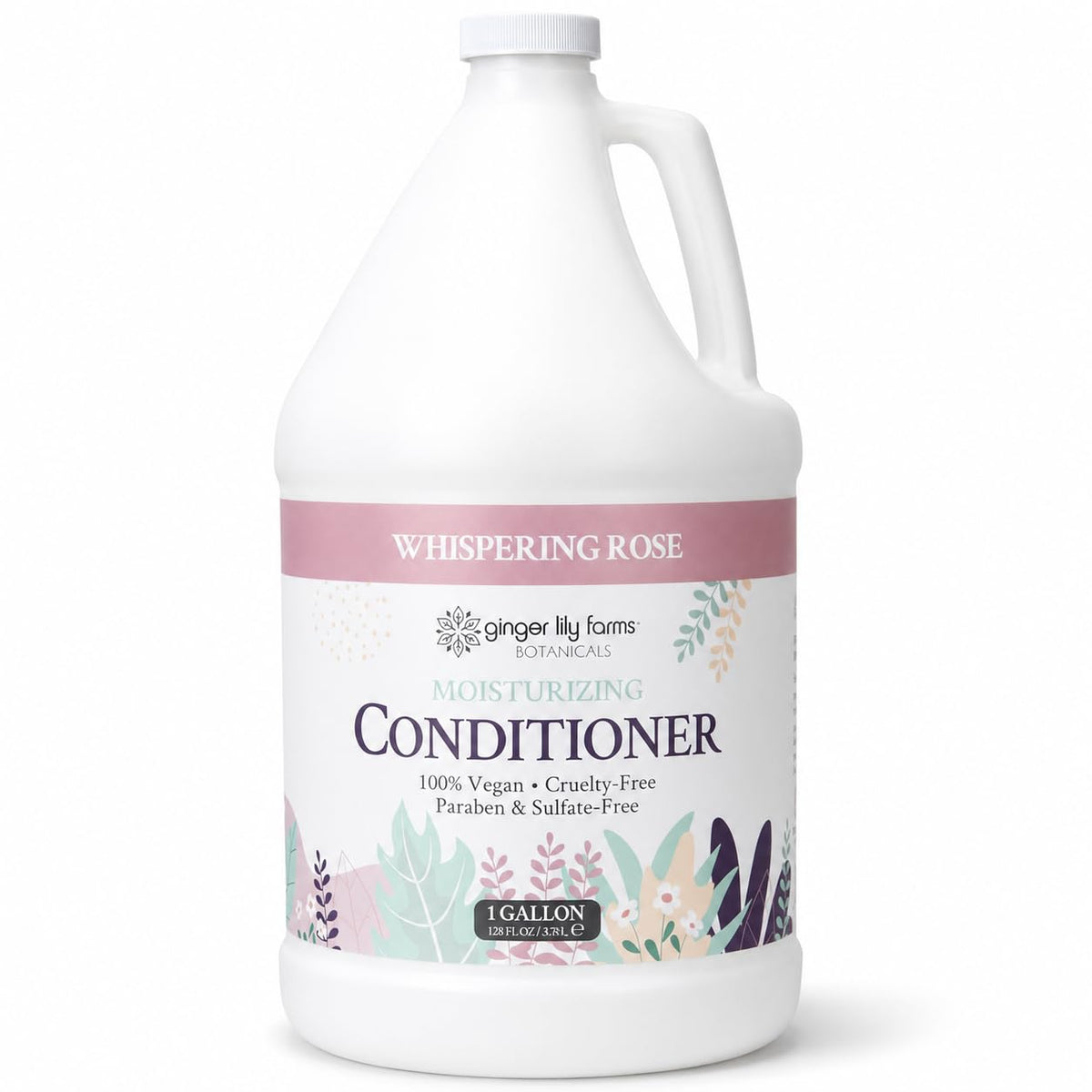 Ginger Lily Farms Whispering Rose Conditioner front view 128oz