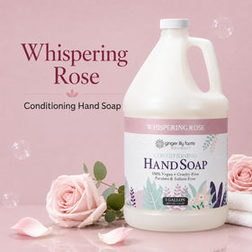 Ginger Lily Farms Whispering Rose Hand Soap 128oz side view