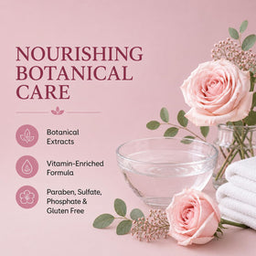 Ginger Lily Farms Whispering Rose Hand Soap in a bathroom setting