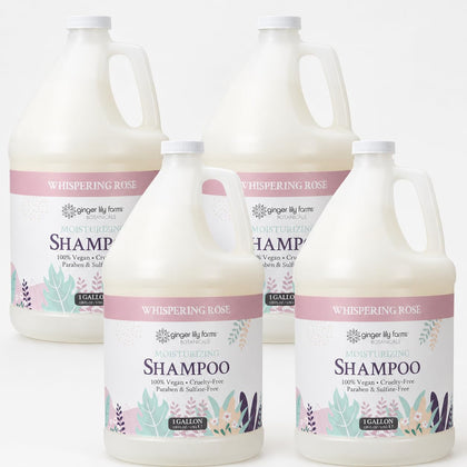 Ginger Lily Farms Whispering Rose Shampoo 128oz front view