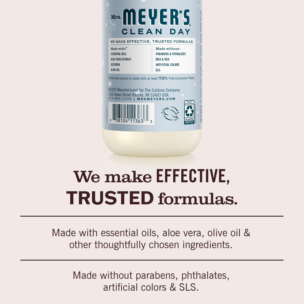 Gingerbread scented hand soap bottle from Mrs. MEYER'S