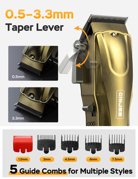 GinJee Hair Clippers in use during a home haircut