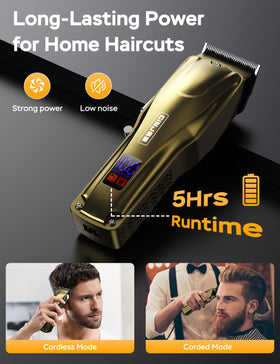 GinJee Hair Clippers side view showing adjustable blades