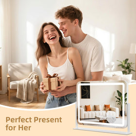 GioeDa Vanity Mirror showing 360-degree rotation feature