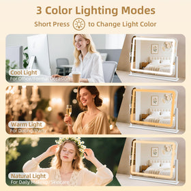 GioeDa Vanity Mirror side view showing metal frame