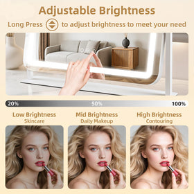 GioeDa Vanity Mirror with 10X magnifying mirror attached