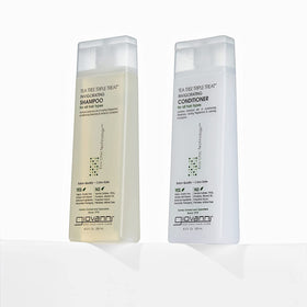 GIOVANNI shampoo in a bathroom setting