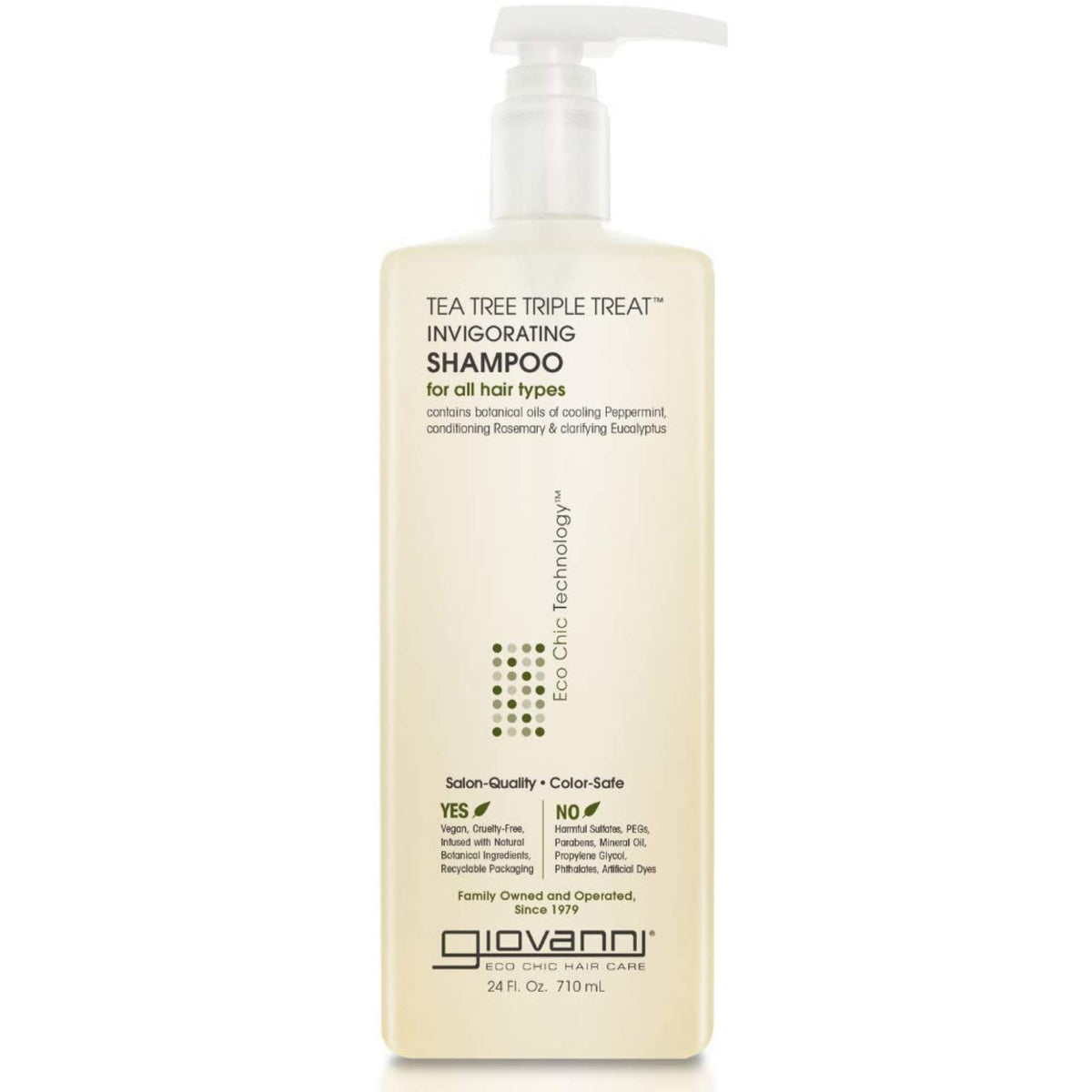 GIOVANNI Tea Tree Triple Invigorating Shampoo 24 oz front view