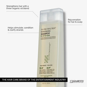 GIOVANNI Tea Tree Triple Shampoo 24 oz back view