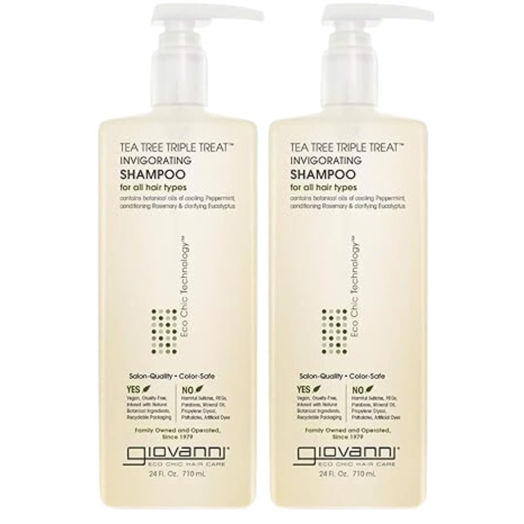 GIOVANNI Tea Tree Triple Shampoo 24 oz front view