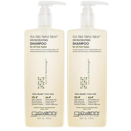 GIOVANNI Tea Tree Triple Shampoo 24 oz front view