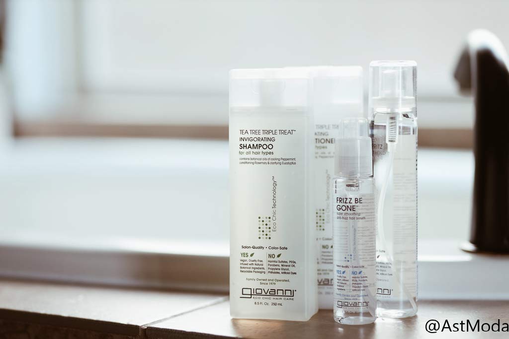 GIOVANNI Tea Tree Triple Shampoo on a shelf