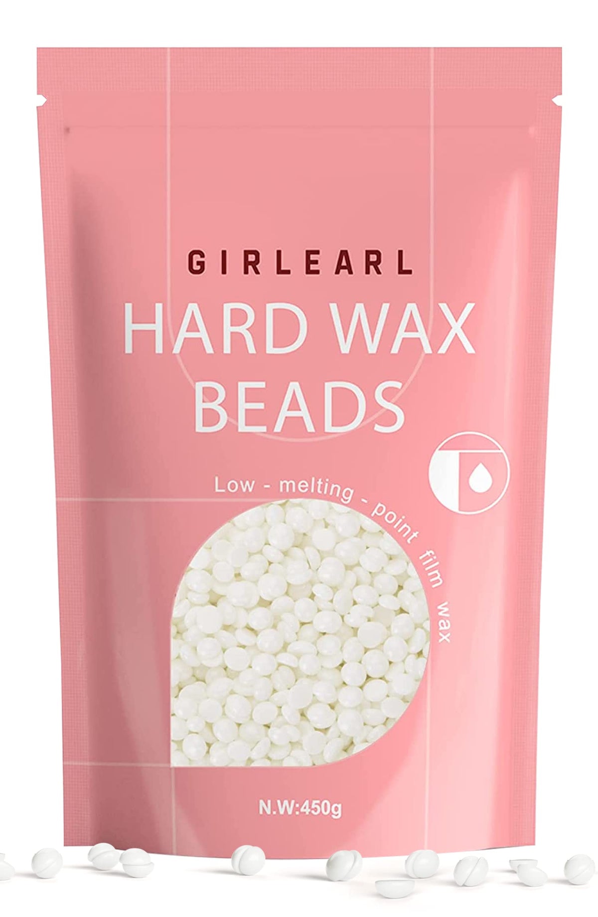 GIRLEARLE 1lb wax beads front view in packaging