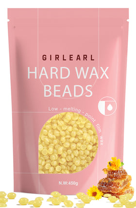 GIRLEARLE Hard Wax Beads 1lb honey infusion front view