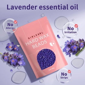 GIRLEARLE Hard Wax Beads Lavender 1lb packaging