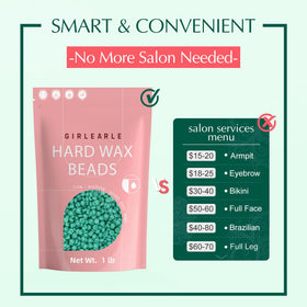 GIRLEARLE Hard Wax Beads packaging dimensions