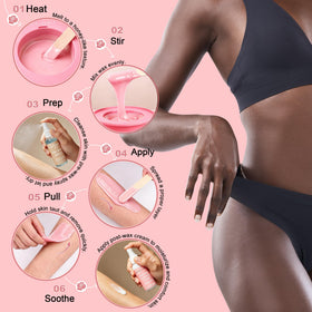 GIRLEARLE rose wax beads for sensitive areas