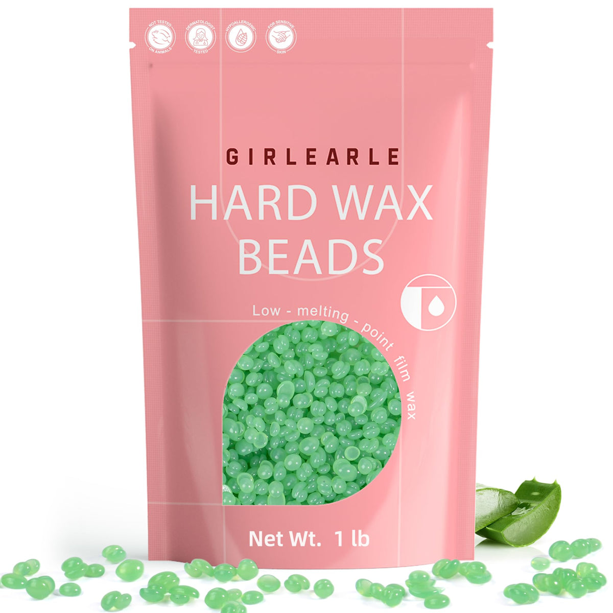 GIRLEARLE Wax Beads 1lb package front view