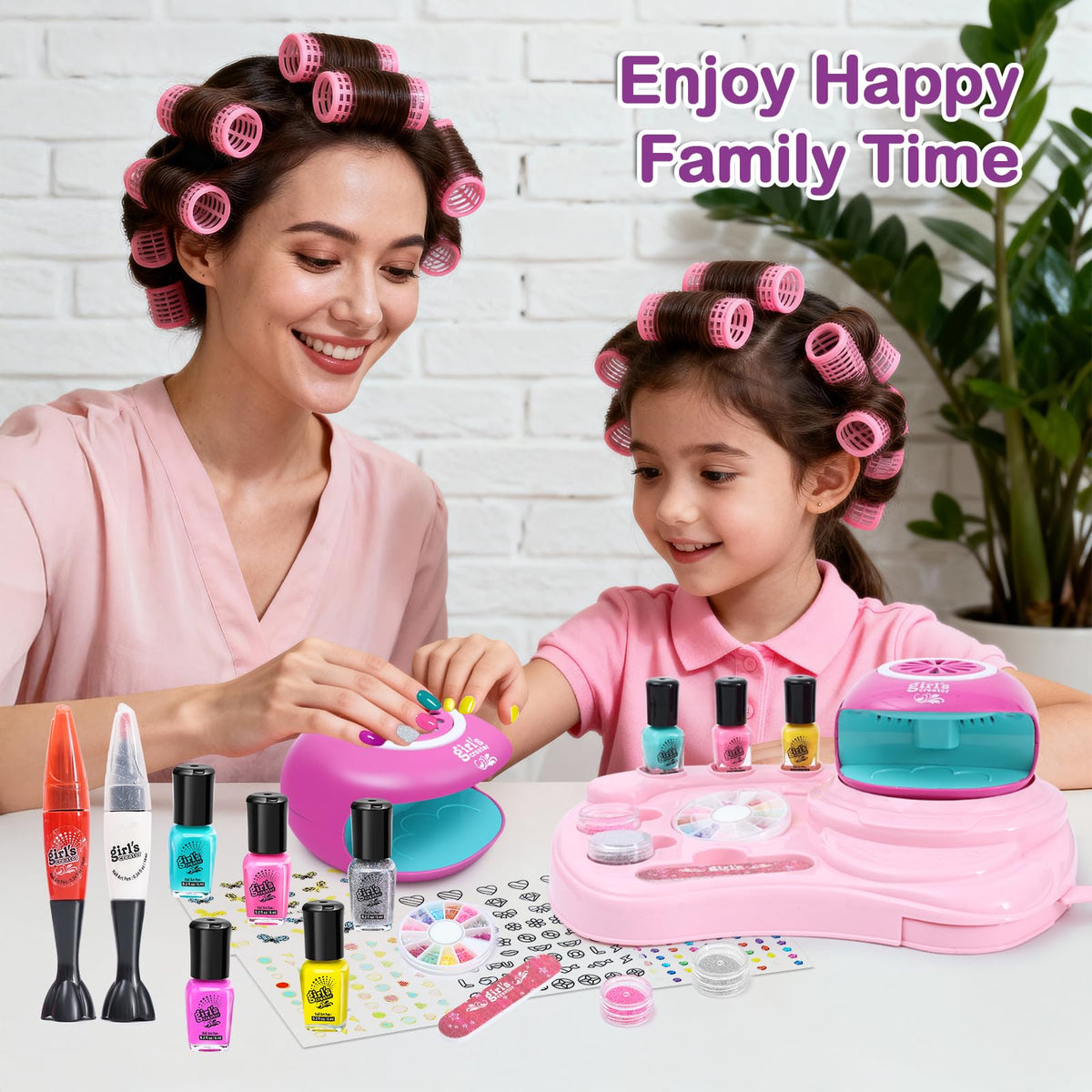 Girls enjoying nail art with Combaybe nail kit