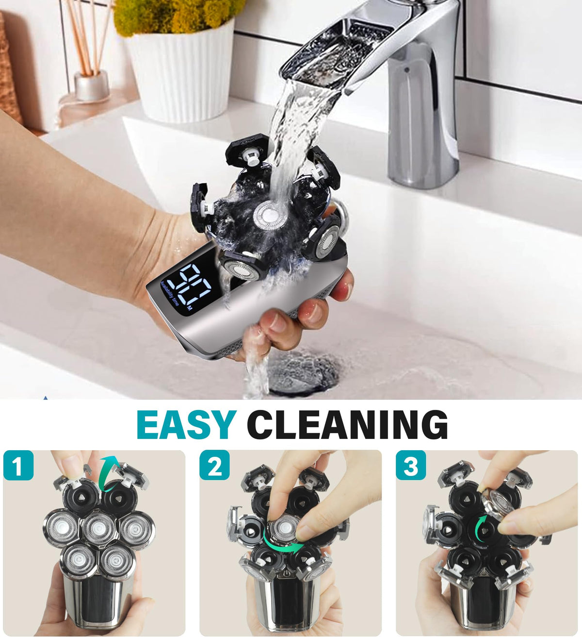 Gisaae 7D Electric Head Shaver in a gift box